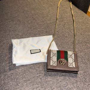 Gucci Card Case w/ Chain